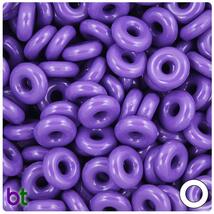 BeadTin Dark Lilac Opaque 14mm Ring Craft Beads (100pcs) - $3.39
