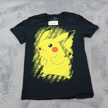 Pokemon Shirt Men S Black Short Sleeve Graphic Print Character Inspired Knit Tee - £15.64 GBP