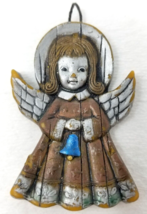 Distressed Future Retro Angel Christmas Ornament Plastic Painted Vintage - £9.89 GBP