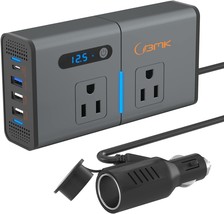 Bmk 200W Car Power Inverter Newly Car Plug Adapter Outlet Charger Dc 12V... - $41.97
