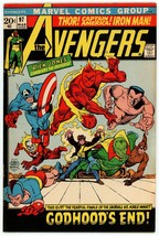 Avengers 97 VF 7.5 Bronze Age Marvel 1971 Skrull Kree War - £58.66 GBP