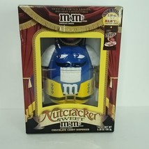 M&amp;M&#39;s Candy Dispenser Nutcracker Limited Edition Holiday Chocolate Blue MM - $39.59