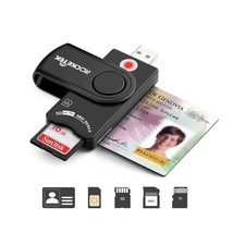 USB Smart Card Reader, Rocketek DOD Military USB CAC Memory Card Reader ... - £25.13 GBP
