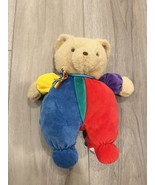 Vintage Eden Teddy Bear Plush Velour Primary Colors Rainbow Bow 13” Toy ... - $173.25