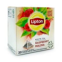 Lipton White Tea: RASPBERRY tea -1 box/ 20 tea bags --DAMAGED--FREE SHIP... - £7.05 GBP