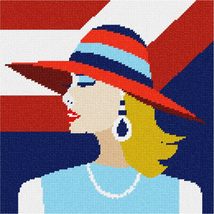 Pepita Needlepoint Canvas: Haute Couture America, 10&quot; x 10&quot; - £62.68 GBP+