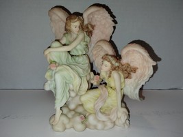 Vtg 1998  Roman Seraphim Classics Sisters Heart &amp; Soul 7” Angel Figurine... - $18.49