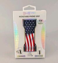 LoveHandle PRO Magnetic Universal Phone Grip/Kickstand Wavy Flag New - $19.99