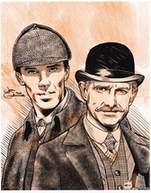 Signed Bbc Sherlock Holmes Benedict Cumberbatch Le Art Print #41/50 ~ Exclusive - £23.45 GBP