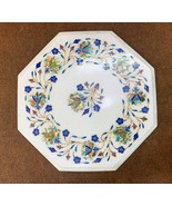 12&quot; White Marble Floral Inlay Luxary Side Table Top - $599.00
