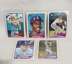 5 Card Lot of 1989 Topps Baseball Cards (SC-15) - Poor Condition - $3.99