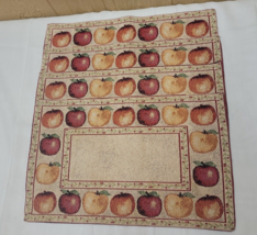 Set of 4 Fall Placemats Apples Cream 19&quot; x 11.5&quot; - £12.42 GBP