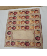 Set of 4 Fall Placemats Apples Cream 19&quot; x 11.5&quot; - £12.30 GBP