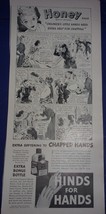 Hinds For Hands Lotion Magazine Print Advertisement 1956  - $4.99