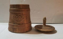 Ceramic Cookie Churn Cookie Jar Vintage McCoy? 11&#39;&#39; w/ Lid  - $23.01
