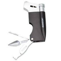Ronson Jet Flame Cigar/Pipe Lighter Black &amp; Chrome - RONSON PIPE BLACK - $288.03 MXN
