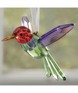 Faceted Crystal Hummingbird Prism Brightly Colored Suncatcher Porch Pati... - £23.32 GBP
