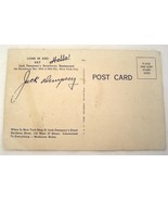 Vintage Autographed Postcard Jack Dempsey Broadway Restaurant New Your C... - £52.07 GBP