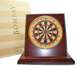 Bombay Executive Desktop Mini Dart Set w/ Steel Tips Cork Board 1835685 - £22.13 GBP