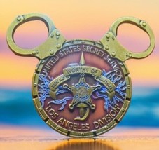 Disneyland Mickey Ears Gold / Maroon Disney Challenge Coin Secret Servic... - £13.23 GBP