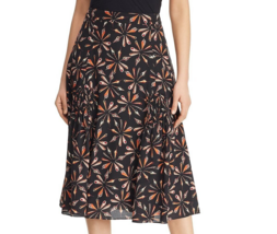 Women Kobi Haleprin Debbie Printed Silk A-Line Skirt Sz Medium B4HP - £119.86 GBP