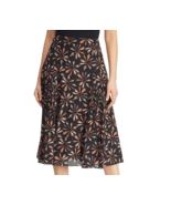 Women Kobi Haleprin Debbie Printed Silk A-Line Skirt Sz Medium B4HP - £120.15 GBP