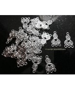 Silver plt swirl chandelier earring findings 25 pcs 3 to 1 spacer bars f... - £3.07 GBP