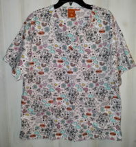 EXCELLENT NICKELODEON Paw Patrol NOVELTY PRINT SCRUBS TOP  SIZE XL - £18.35 GBP