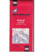 1970 Michelin Vintage ROAD map 988 ITALY SWITZERLAND ITALIA SUISSE ITALI... - $141.44 MXN