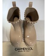 Carmen Sol Graziano Jelly Studded Rain Boots Size 40 / US 10 Blush Made ... - $128.69