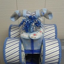 Four Wheeler / Quad Handmade Baby Shower Diaper Cake Royal Blue , Light Blue  - £66.18 GBP
