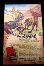 VTG Linen Postcard #3 The Lariat Oren Arnold Dramatic True Stories Wild ... - $12.00
