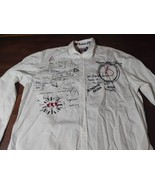 Desigual Shirt Mens XX Large Button Up White Casual Cotton Long Sleeve G... - £29.28 GBP