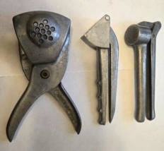 Lot Of 3 Vintage Aluminum Presses - 2 Garlic 1 Citrus - $12.37