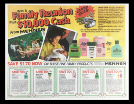 1985 Menmen Fine Family Products Circular Coupon Advertisement - £14.87 GBP