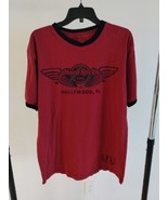 Hard Rock Cafe Retro Red Wine T-Shirt No 71 Gear Hollywood FL Size Large - $17.46 CAD
