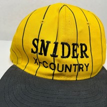 Vtg Snider X-Country Hat Snapback Cap Yellow Black Fort Wayne Indiana Cr... - $18.75