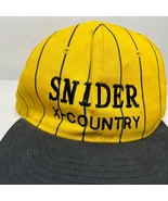 Vtg Snider X-Country Hat Snapback Cap Yellow Black Fort Wayne Indiana Cr... - £14.66 GBP