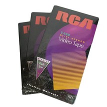 RCA T-120 Hi-Fi Stereo Video Tape Up to 6 Hrs. Lot of 3 Tapes Priority Shipping - $15.83