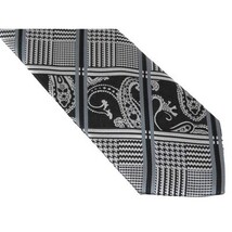 Men's Stacy Adams Tie and Hankie Set Fancy Woven Silky Satin #SAT57 Black image 3