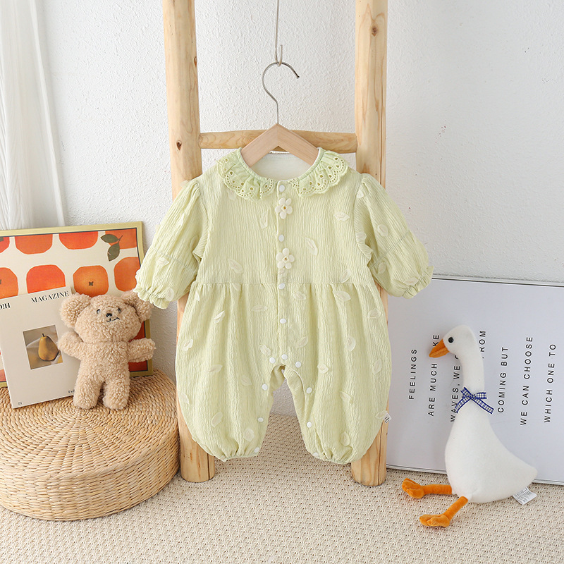 Elegant Baby Girl Romper - Soft, Breathable Spring &amp; Summer Outwear Dress - $49.99