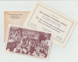 BUCKHORN PIONEER LODGE Denver, CO Postcard, Foldout Pamphlet &amp; Envelope - $5.94