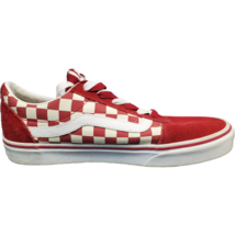 Vans Old Skool Sneakers Womens Size 8 Red White Checkerboard Low Top Lace Up - £16.34 GBP