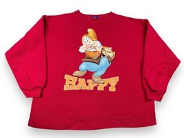 Vtg 90s Disney Classic Happy Seven Dwarfs Crewneck Sweatshirt USA Made Sz M/L - £23.32 GBP