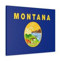 Montana State Flag Canvas Vibrant Wall Art Unframed Home Decor - £60.74 GBP+