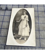 Vtg Picture Postcard RPPC Young Woman Girl First Communion Christian Whi... - $8.09