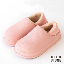 Winter Women Waterproof Slippers Heel Covering Shoes Warm Women House Shoes Men  - £19.36 GBP