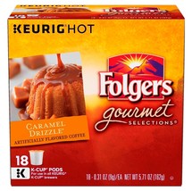 Folgers Buttery Caramel Coffee (Formally Caramel Drizzle) 18 to 144 Count K Cups - £19.89 GBP+