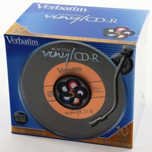 Verbatim Digital Vinyl CD-R, 5 Color, 10 Pack w Jewel Cases 700MB, 80 Mi... - £11.18 GBP