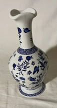 Crown Coal Port Made in England Blue and White Porcelain Vase - £16.18 GBP